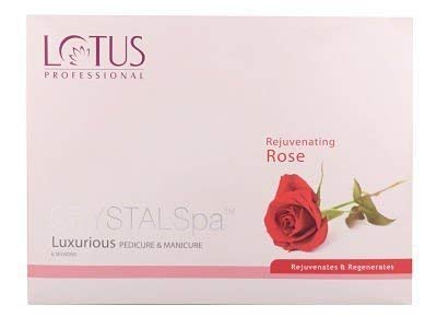Lotus Professional Rejuvenating Rose Crystal Spa Luxurious Pedicure & Manicure Kit