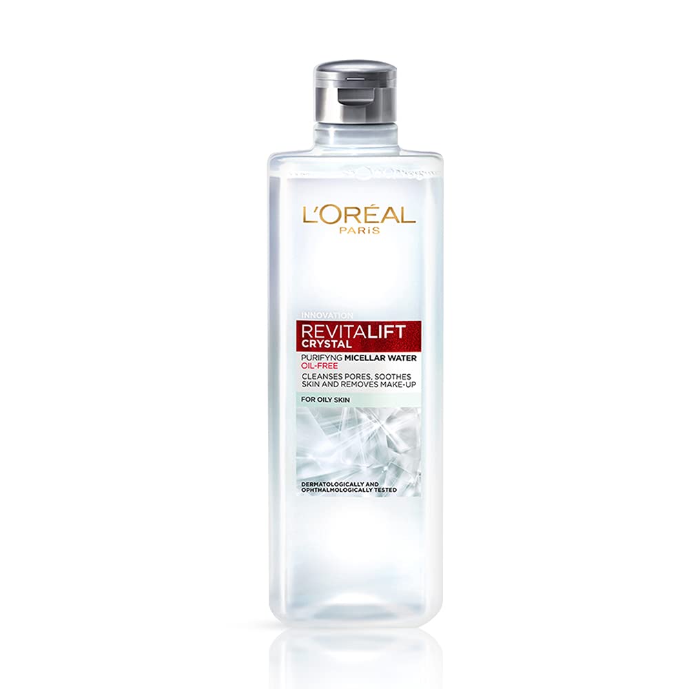 L'Oréal Purifying Micellar Water, Cleanses pores and Removes Makeup