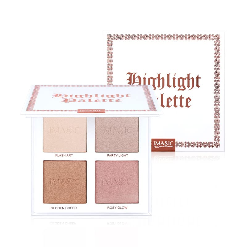 IMAGIC PROfessional Cosmetic 4 Color Highlighter Makeup Palette