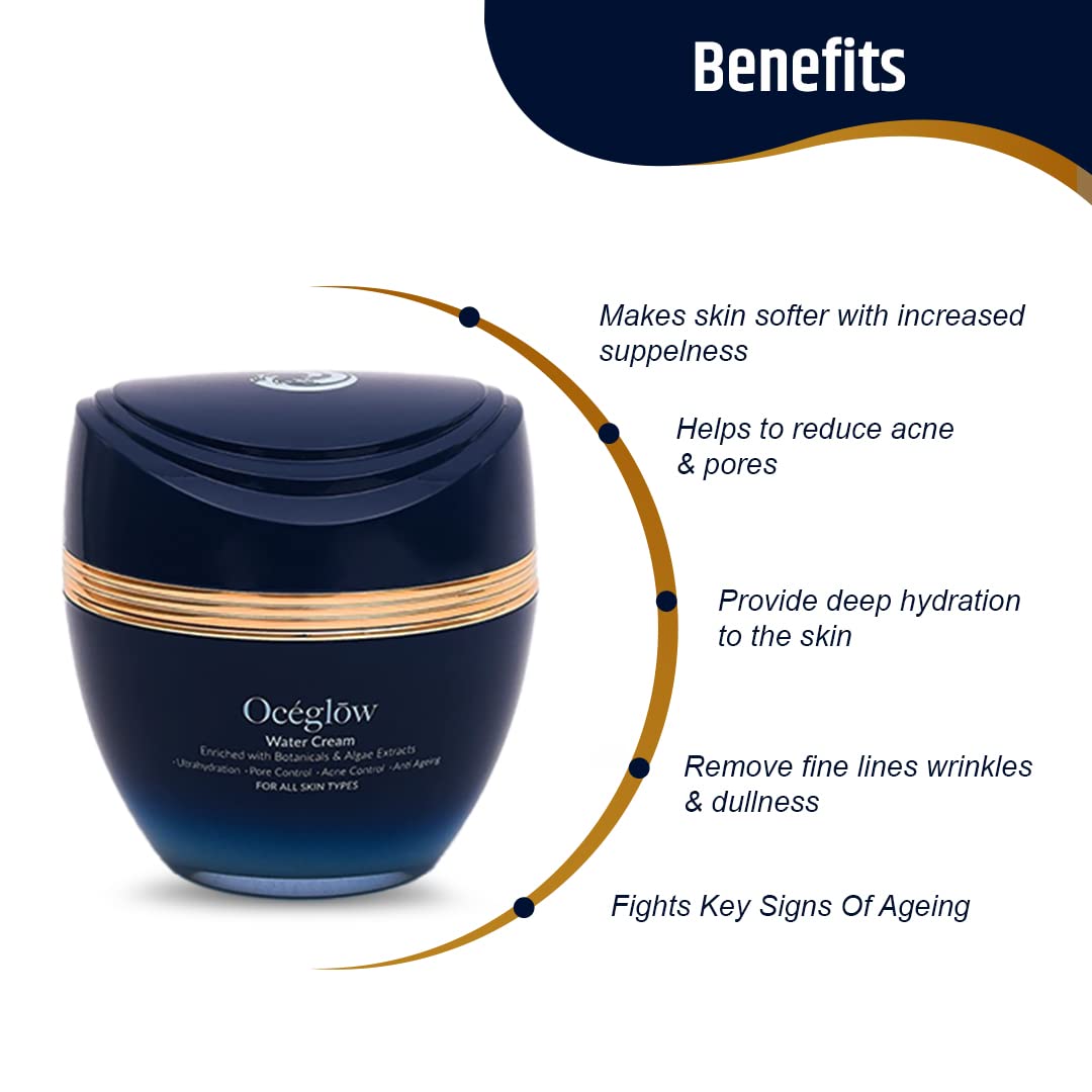 Oceglow Anti Ageing Water Cream For Women with Algae Extract