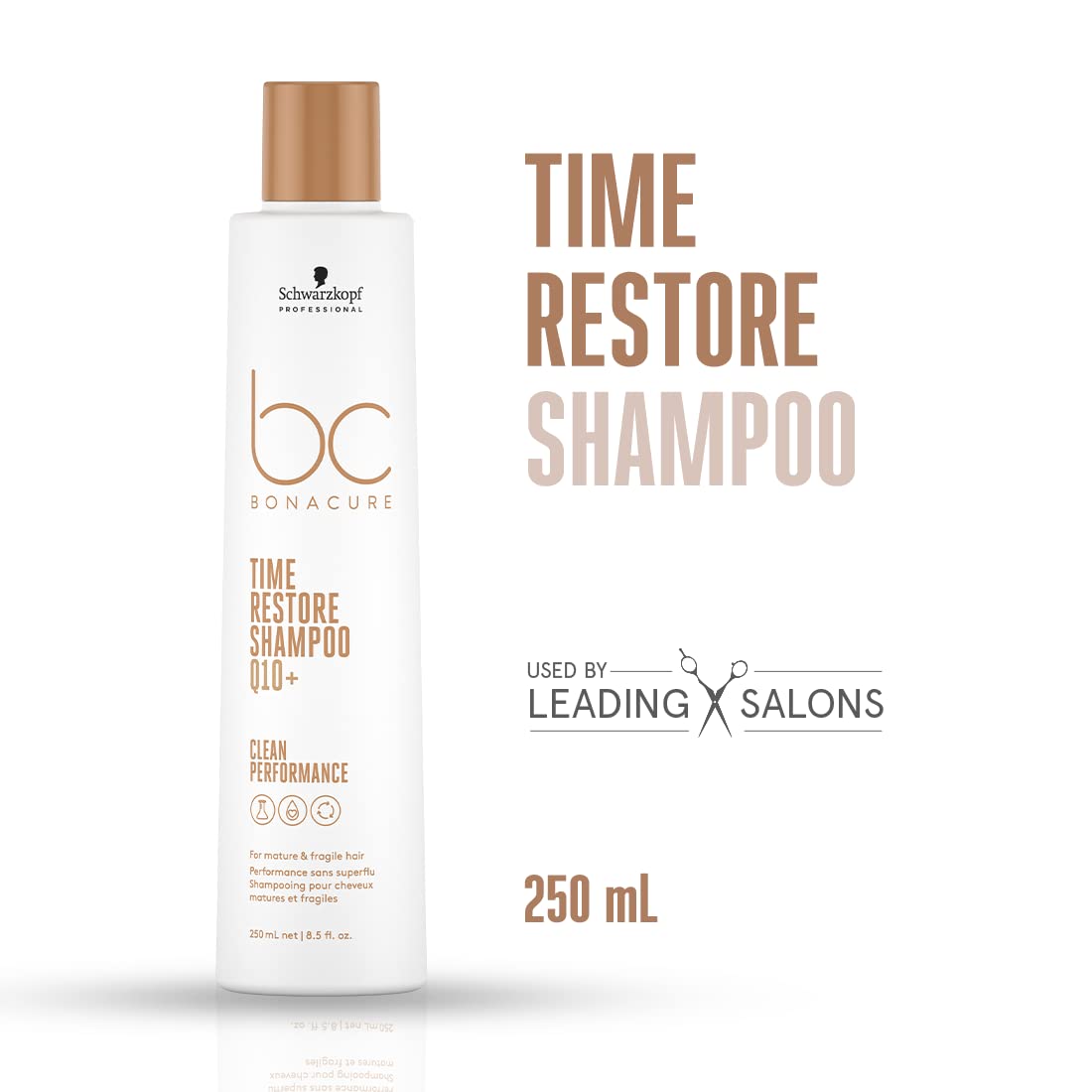 Schwarzkopf Professional Bonacure Time Restore Shampoo with Q10+ | For Mature Hair
