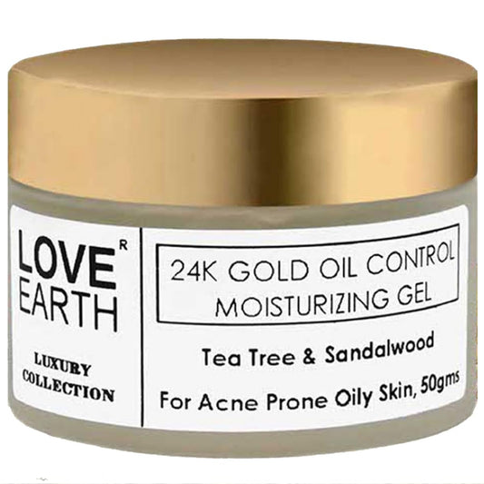 Love Earth 24K Gold Oil Control Moisturizing Gel With Aloe Vera & Sandalwood Extract