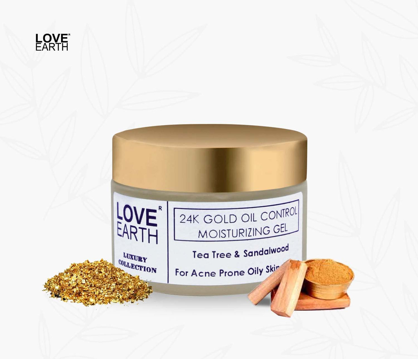 Love Earth 24K Gold Oil Control Moisturizing Gel With Aloe Vera & Sandalwood Extract