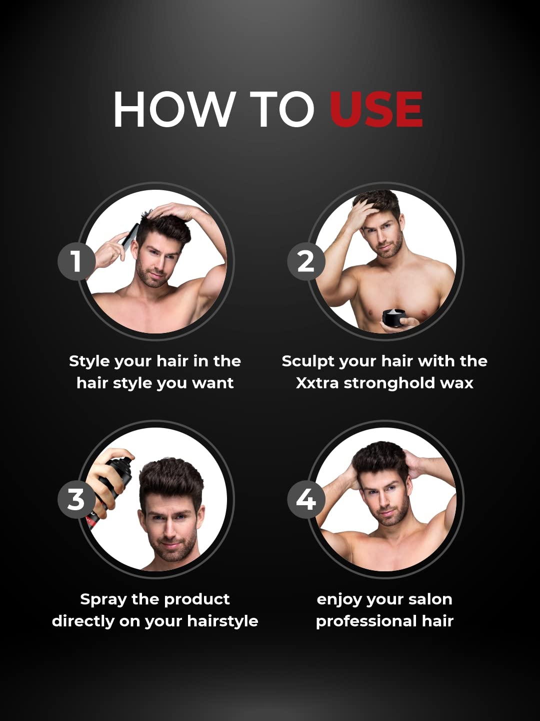 Beardo Strong Hold Hair Spray, 192 ml Hair Spray for Men Hair Styling Hair Setting Spray