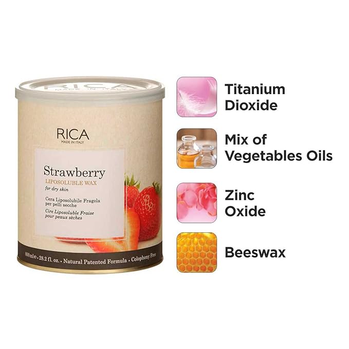RICA Strawberry Liposoluble Soft Wax For Dry Skin