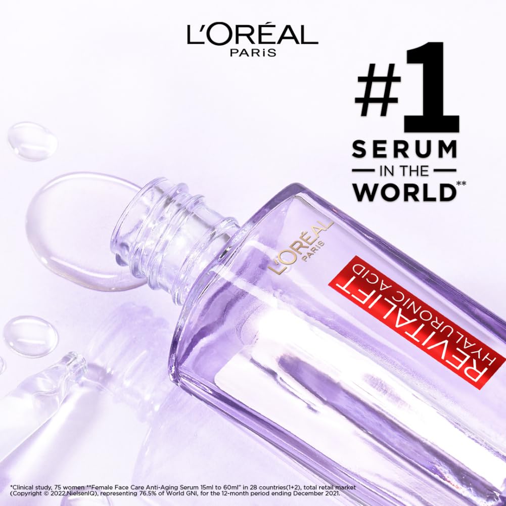 L'Oreal Paris Revitalift Serum, Hydrating and Plumping, With 1.5% Hyaluronic Acid