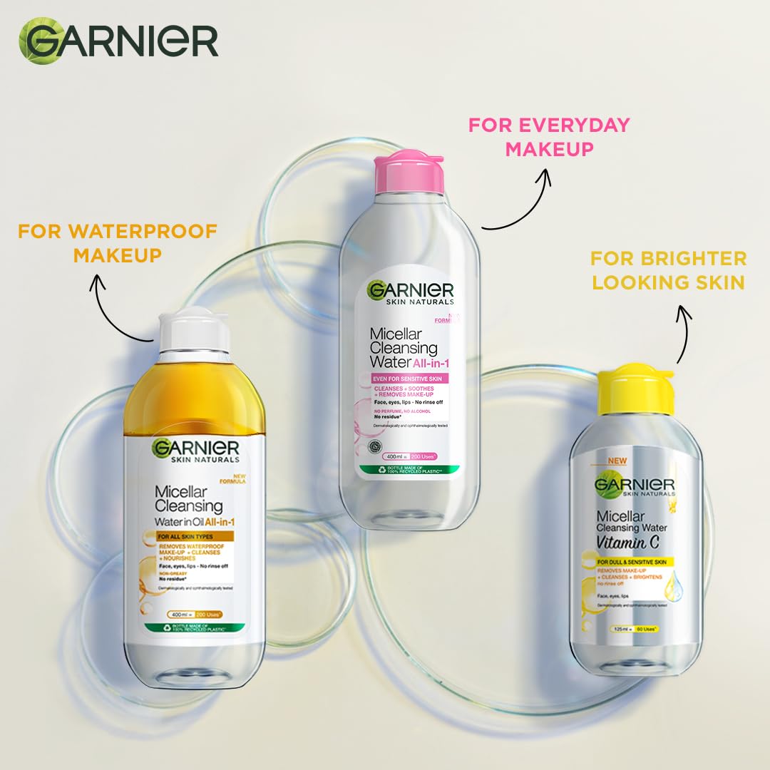 Garnier Skin Naturals, Cleansing Water, Hydrating & Soothing, Micellar Cleansing Water,400ML