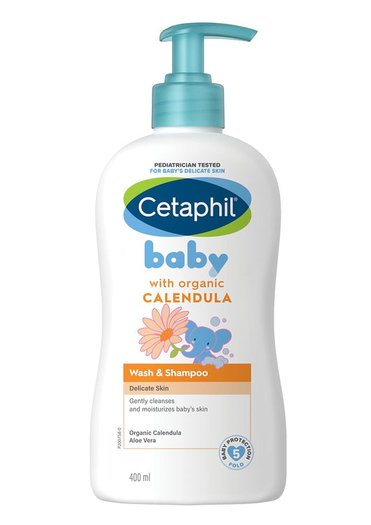 Cetaphil Baby Wash & Shampoo with Organic Calendula - 400ml