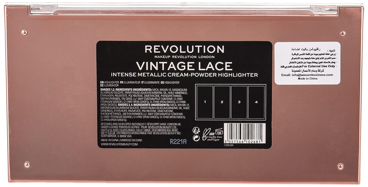 Revolution Vintage Lace Highlighter Palette