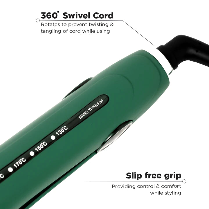 Ikonic Professional Pro Titanium Shine Hair Straightener - Emerald